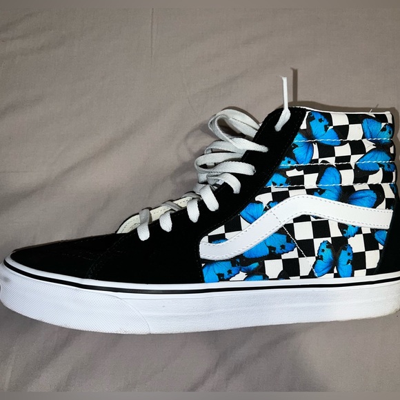 Men’s Blue Butterfly Vans - Picture 2 of 7